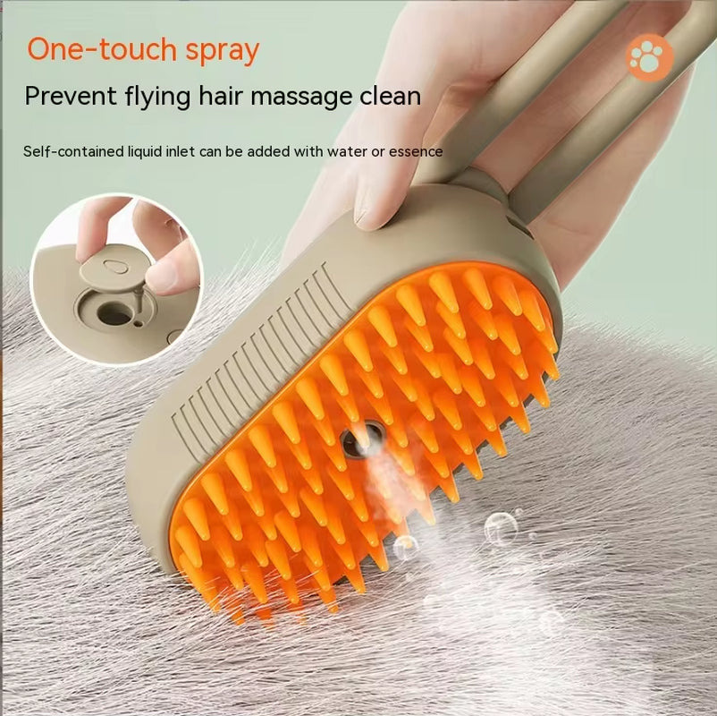 Rechargeable Pet Spray Comb – Anti-Static, Hair Removal & Massage Tool