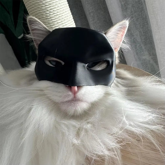 Cat Superhero Mask – Handmade Bat Costume for Cats | Halloween & Cosplay Pet Accessory